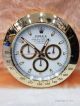 New Replica Rolex Daytona Black Wall Clock Silver Arabic Face (5)_th.jpg